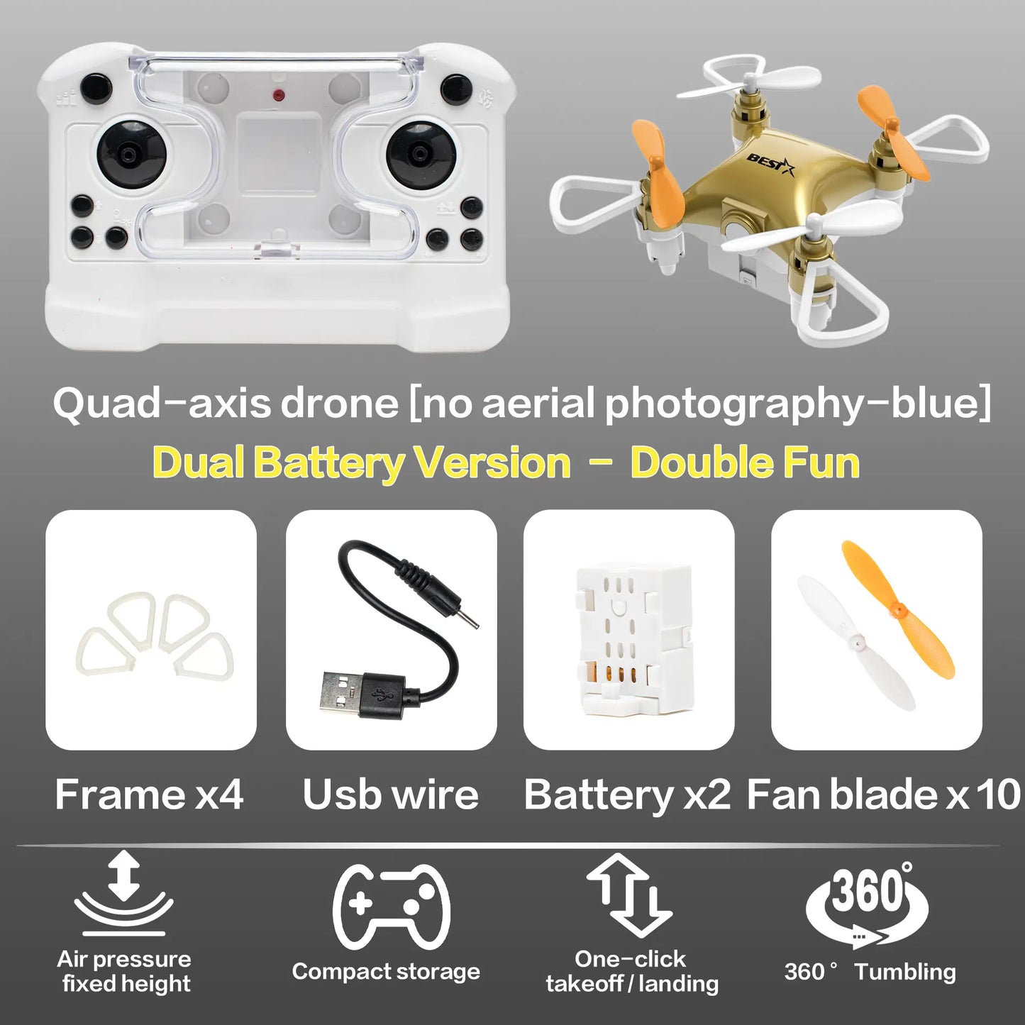 Drone Mini Remote Control Aircraft New Children'S Toy Micro Aircraft Fixed Height Quadcopter Electronic Gadget