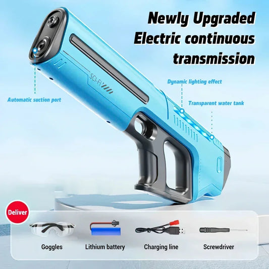 High Pressure Electric Water Gun for Epic Summer Pool Battles - Perfect Gift for Kids 14+