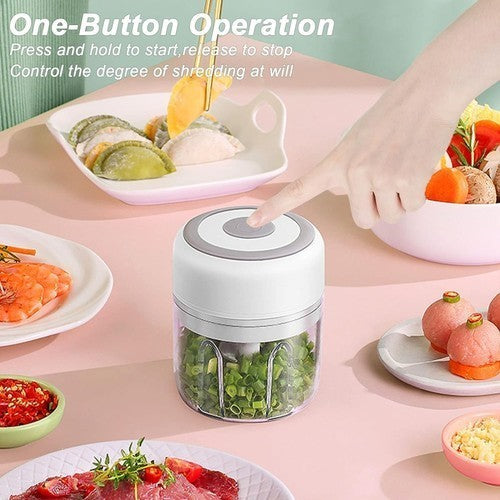 Compact Electric Mini Food Chopper & Blender - Versatile Glass Mixer for Garlic, Spices, and More!